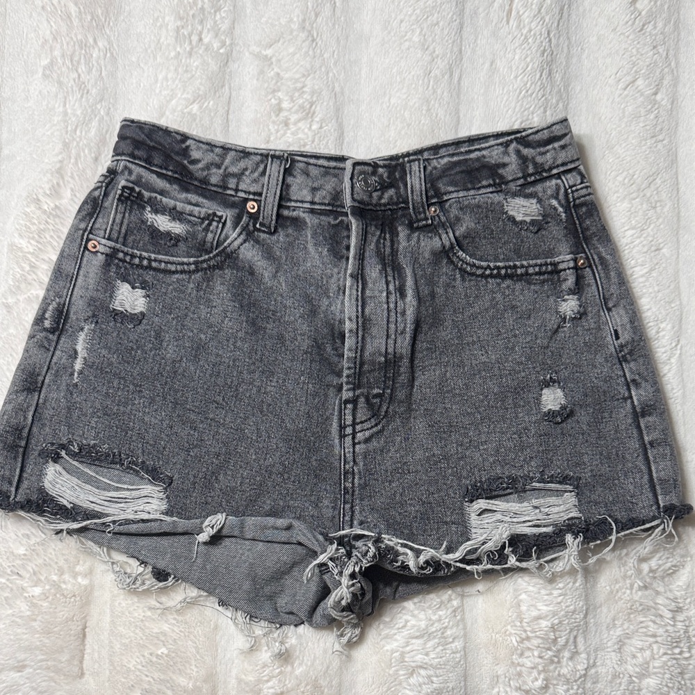 Wild Fable Charcoal Distressed Jean Shorts
